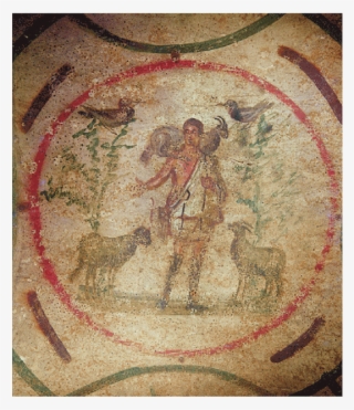 Skip To The End Of The Images Gallery - Catacomb Good Shepherd Fresco