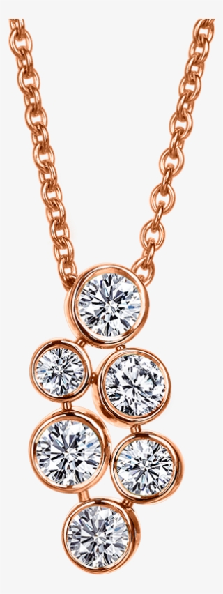 Mark Patterson 18k Rose Gold Diamond Mist Pendant On - Van Cleef And Arpels Alhambra Mother Of Pearl Diamond