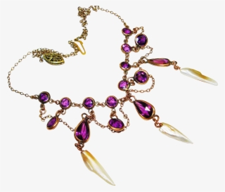 Huge Mississippi River Pearl Victorian Swag Necklace - Necklace