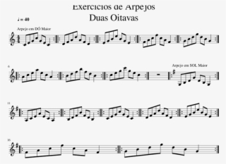 Exercício De Arpejo Duas Oitavas Clave Sol Sheet Music - Pure Imagination Trombone Sheet Music