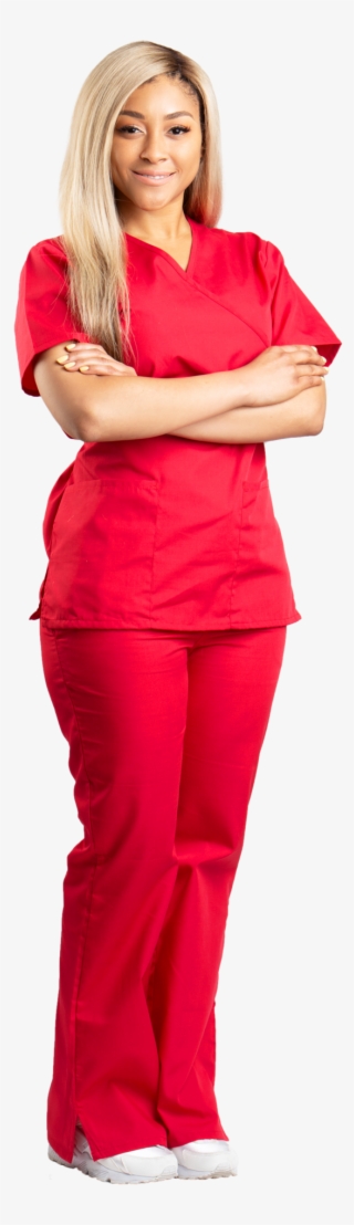 Ruby Mock Neck Scrub Set - Fashion