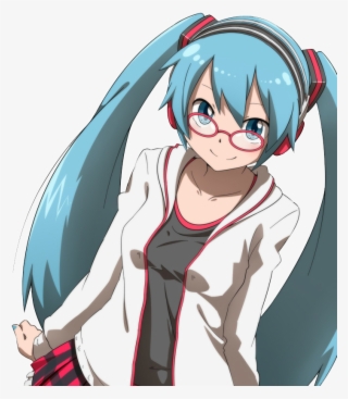 Miku With Red Glasses - Hatsune Miku Cool Render