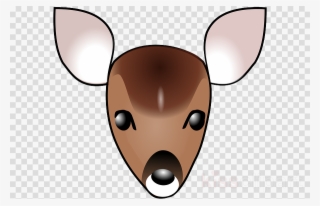 Cartoon Deer Head Clipart White-tailed Deer Clip Art - Black Balloon Vector Free