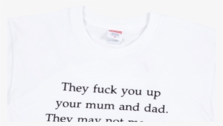 Supreme They F*ck You Up Tee L White Su1080