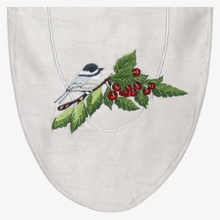 Cherries And Chickadee Runner - Cross-stitch