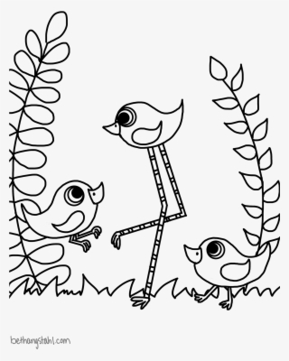 The Long-leggedy Chickadee Coloring Page - Chickadee