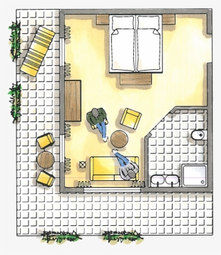 Facing South West Large Balcony, Suite With Sleeping/living