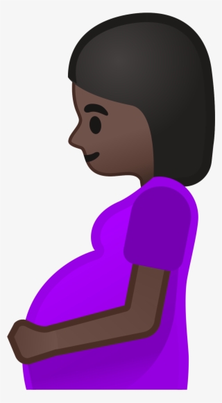 Open - Transparent Pregnant Emoji Woman
