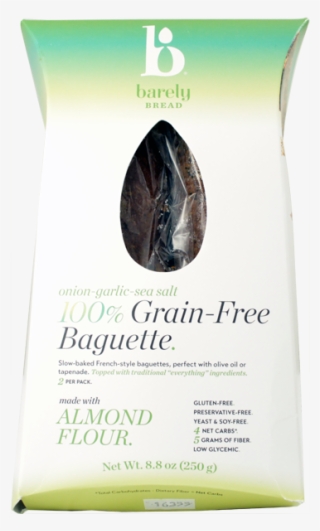 Barely Bread 100% Grain Free Baguette The Onion Garlic - Award