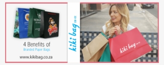 Lady Holding A Branded Kiki Paper Bag - Factorie Pink Tops