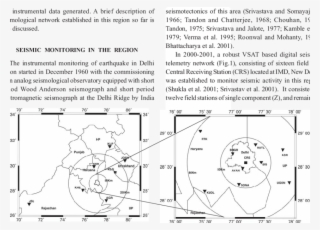 Vsat Based Seismic Telemetry Network In Delhi And Adjoining - Diagram
