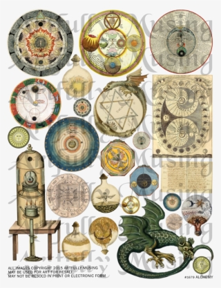 Alchemy Themed Altered Dragon Book - N. 71 - Les Dix Offices De La Loge Et L'homme Univers