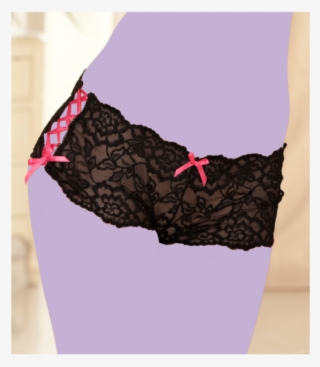 Crotchless Lace Side Tie Panty