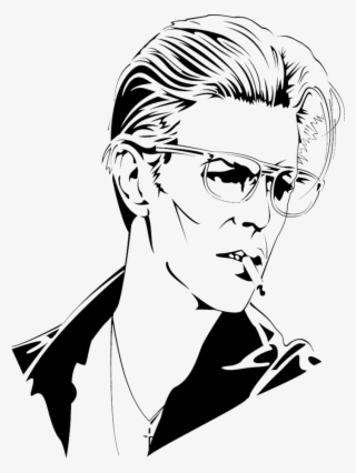 David Bowie Thin White Duke T-shirt - David Bowie Line Drawing