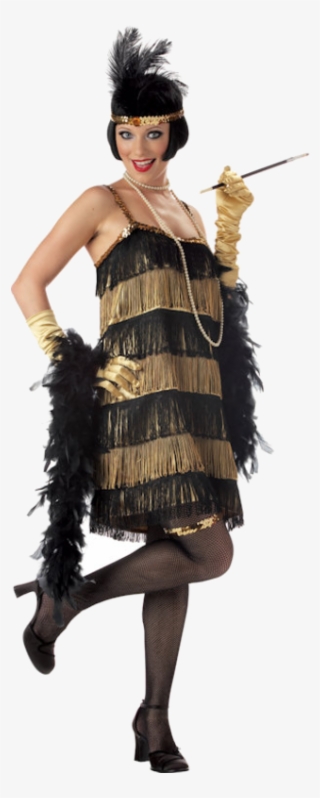 Gold And Black Flapper Costume Flapper Costumes « Needs - Jazz Time Flapper 1920s Costume