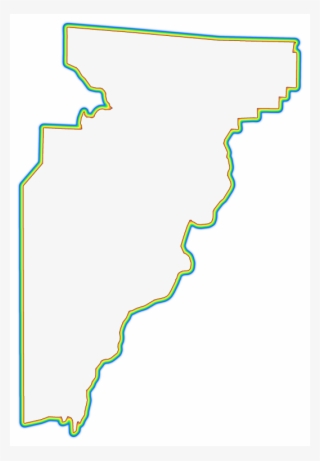 A Rainbow Outline Around A Map Of Jefferson - Jpeg