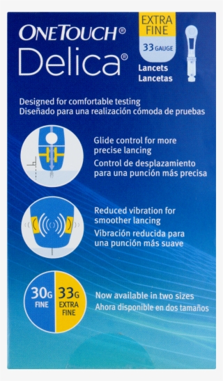 Lifescan Onetouch Delica Lancets, 33 Gauge, 100 Count