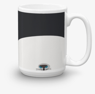 A Glossy Coffee Mug Featuring A Hypnotic Siamese Cat - Mug