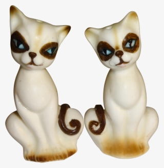 Bone China Siamese Cats Salt And Pepper Shakers - Siamese