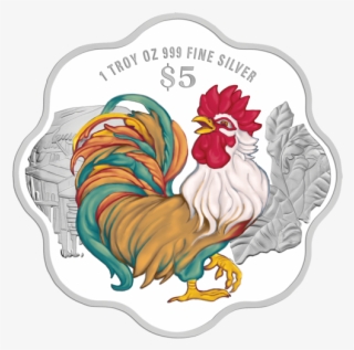Singapore 2017 Year Of The Rooster Colored Proof Silver - Coin
