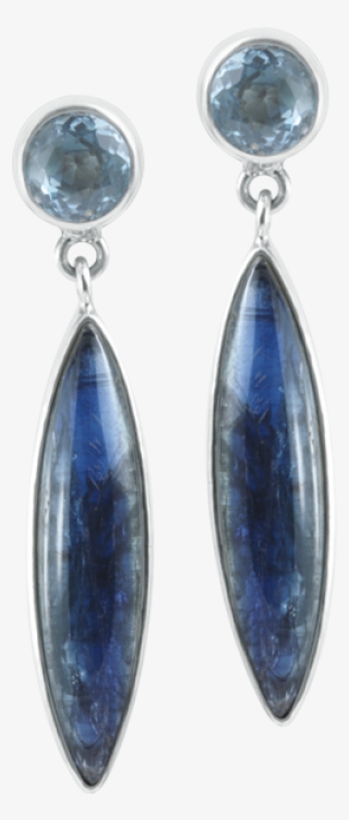 Blue Topaz & Kyanite Sterling Silver Earrings - Earring