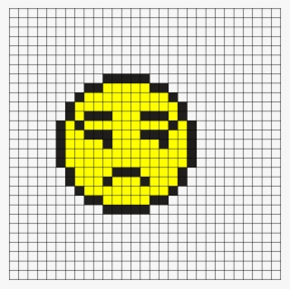 Annoyed Emoji Perler Bead Pattern - Emoji Pixel Art
