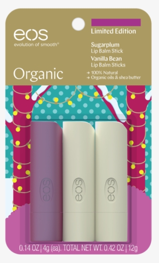 Vanilla Bean & Sugarplum Sticks 3-pack - Eos Lip Balm