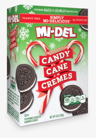 Simply Mi-delicious Candy Cane Cremes - Mi Del Vanilla Snaps Cookies - 8 Oz Bag