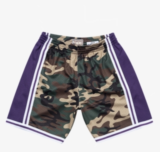 Los Angeles Lakers Woodland Camo Swingman Shorts - Mitchell & Ness Nostalgia Co.