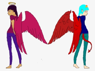 Abby And Emmaline Angel Vs Demon - Person