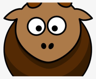 Goat Clipart Brown Goat - Goat Face Cartoon