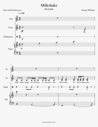 Riverdale Sheet Music For Piano, Voice, Percussion - Riverdale Piano Sheet Music