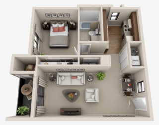 The A Floor Plan At Cherry Creek Apartments In Riverdale, - Cherry Creek Apartments