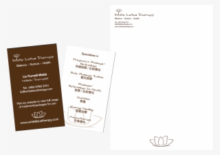 White Lotus Logo And Business Stationery - Paper