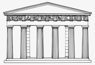 Png Transparent Library Clipart Theseum Medium Image - Ancient Greek Temple Png