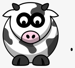 Cartoon Cow Looking Up