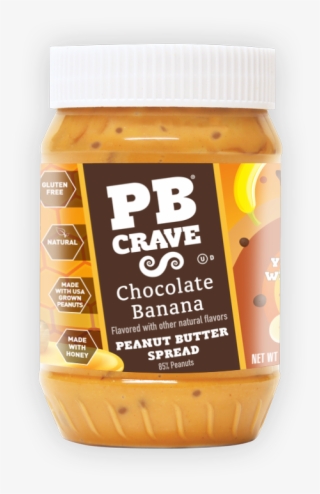 Chocolate Banana - 16oz Jar - Pb Crave Chocolate Chip Cookie Dough