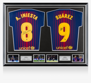 Andres Iniesta & Luis Suarez Signed Fc Barcelona Shirts