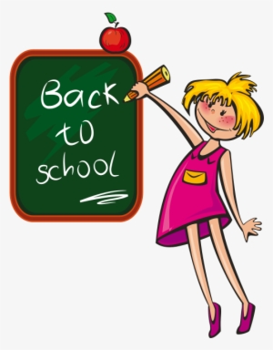 A Big Welcome Back To All Students - Back To School Girls Clipart