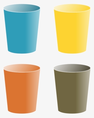 Tumbler, Cup, Glass, Color, Mug, Beaker, Goblet, Tub - Clipart Cups