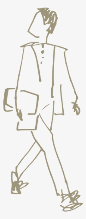 Man Walking Gold - Illustration
