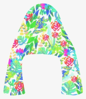 Cute Tropical Watercolor Flowers Apus Slip-on Microfiber