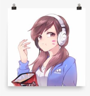 Va Eating Doritos - Cool Drawing Of D Va