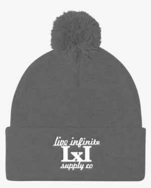 Live Infinite Supply Co Og Logo Pom Black Beanie
