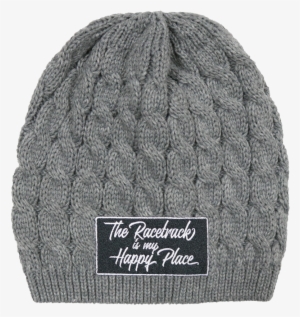 The Racetrack Is My Happy Place Women's Embroidered - Embroidered Cable Knit