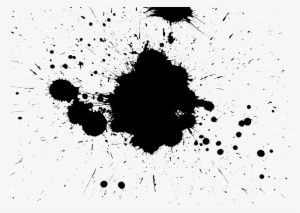 Black Paint Splash Png Download - White Splatter Pattern Png