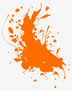 Orange Paint Splash Png