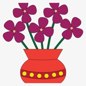 Flower Vase Clip Art, Cartoon Empty Plant Pot - Flowers In A Vase Clipart
