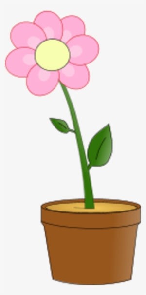 Pot Plant Clipart Planted Flower - Flower In A Pot Clipart