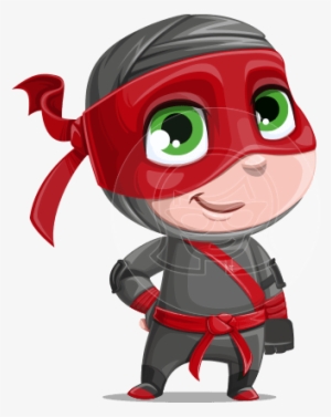 Flat Cartoon Characters Vector - Cartoon Ninja